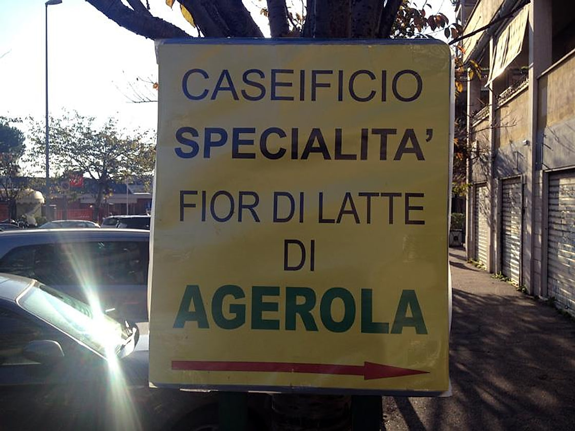 Il cartello del fior di latte di Agerola