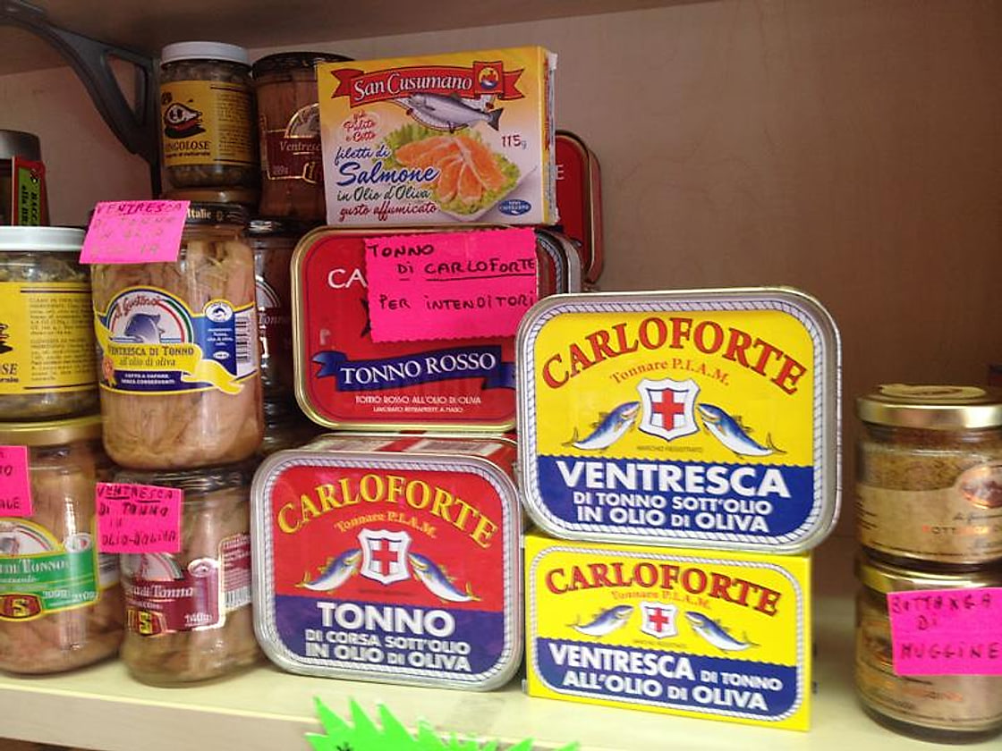 Conserve e tonno Carloforte sullo scaffale